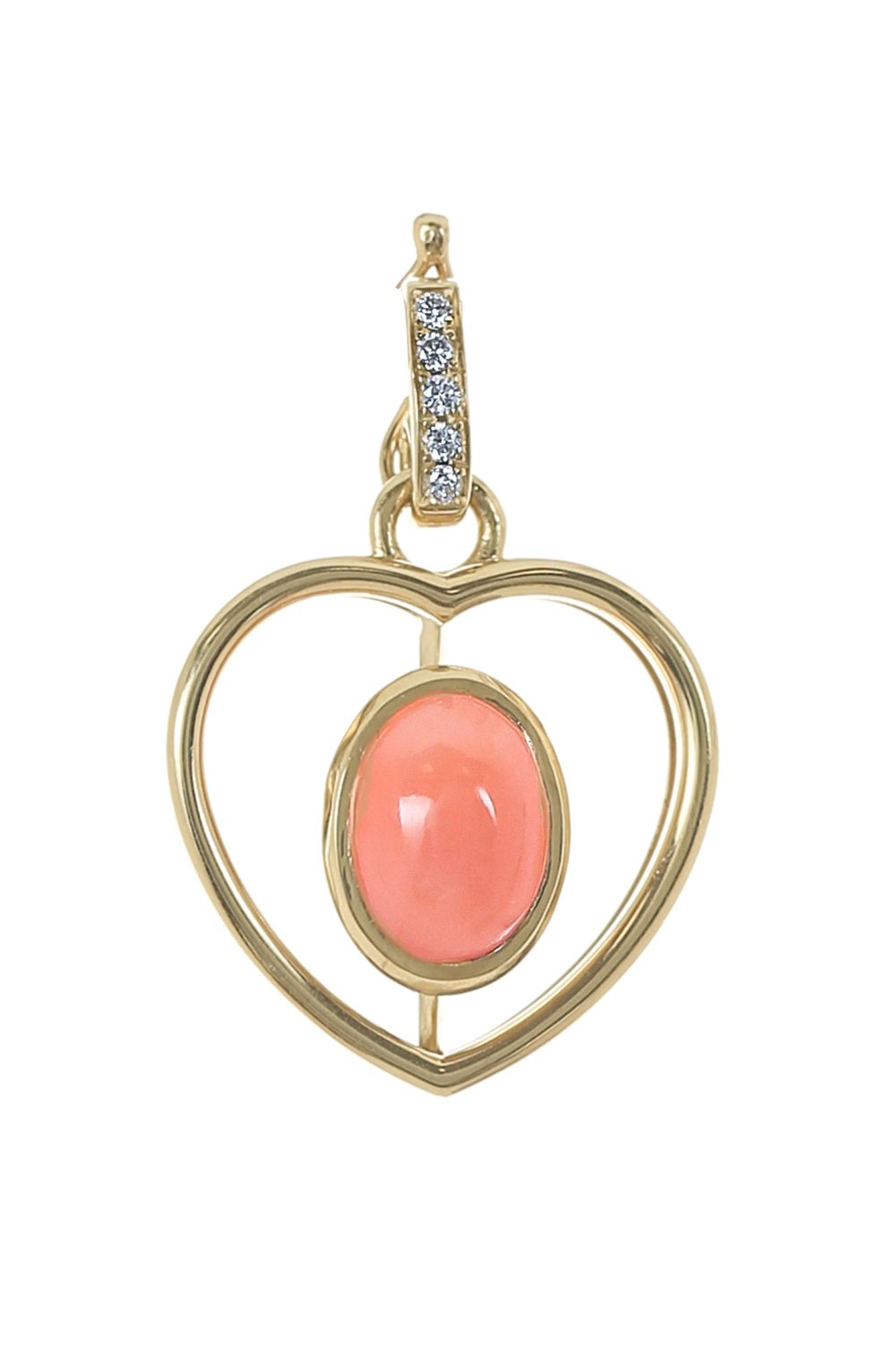 JENNA BLAKE-Shadow Heart Charm-YELLOW GOLD