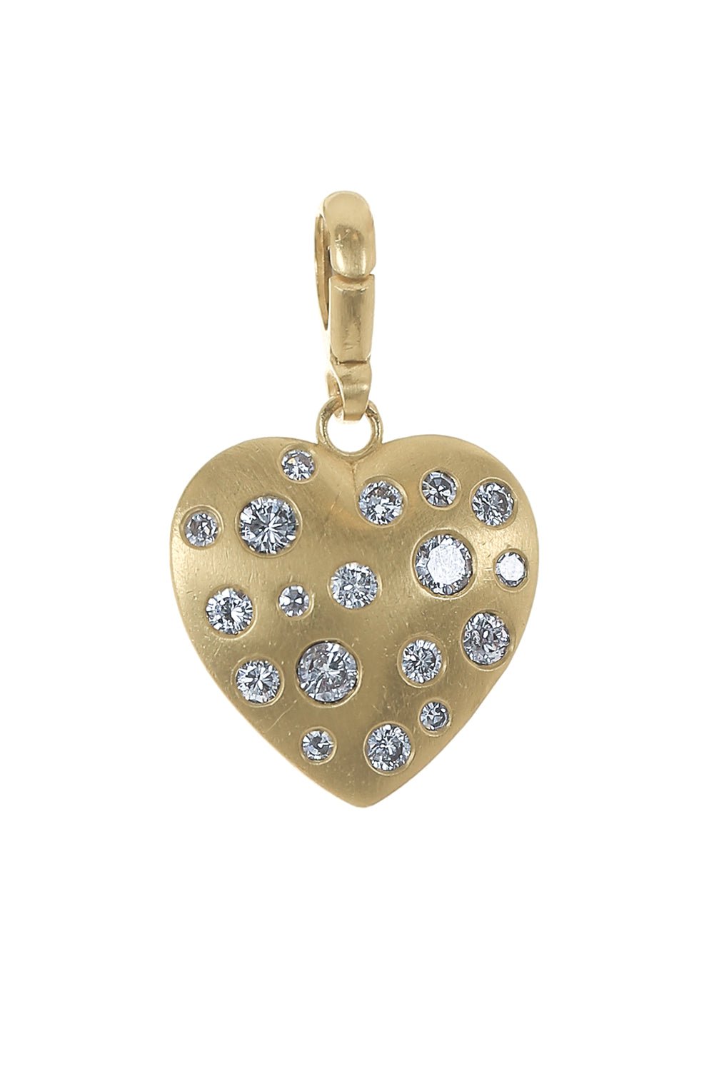 JENNA BLAKE-Diamond Gypsy Heart Charm-YELLOW GOLD
