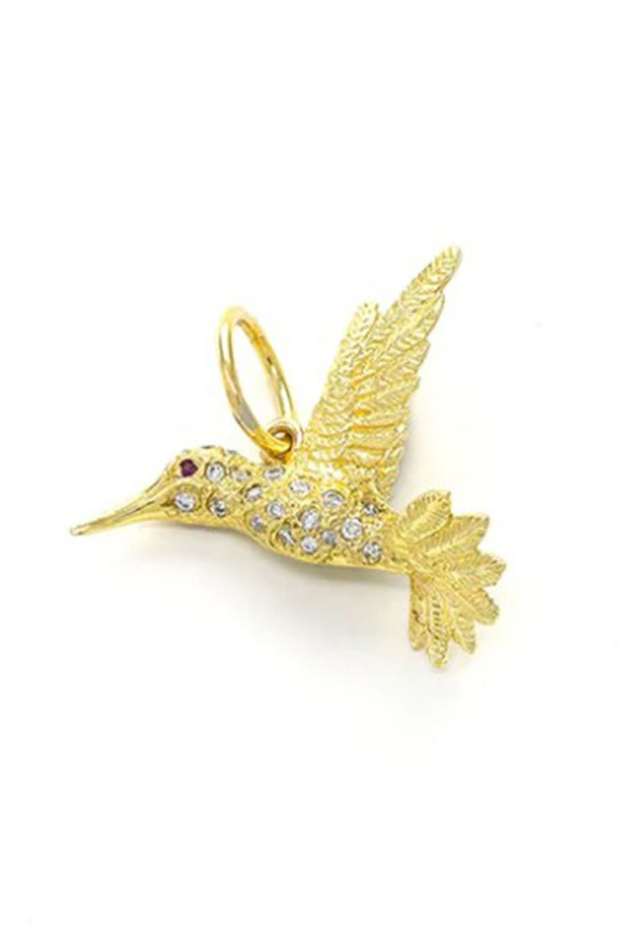 JENNA BLAKE-Hummingbird charm-YELLOW GOLD