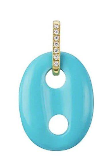 JENNA BLAKE-Mariner Charm - Turquoise-YELLOW GOLD