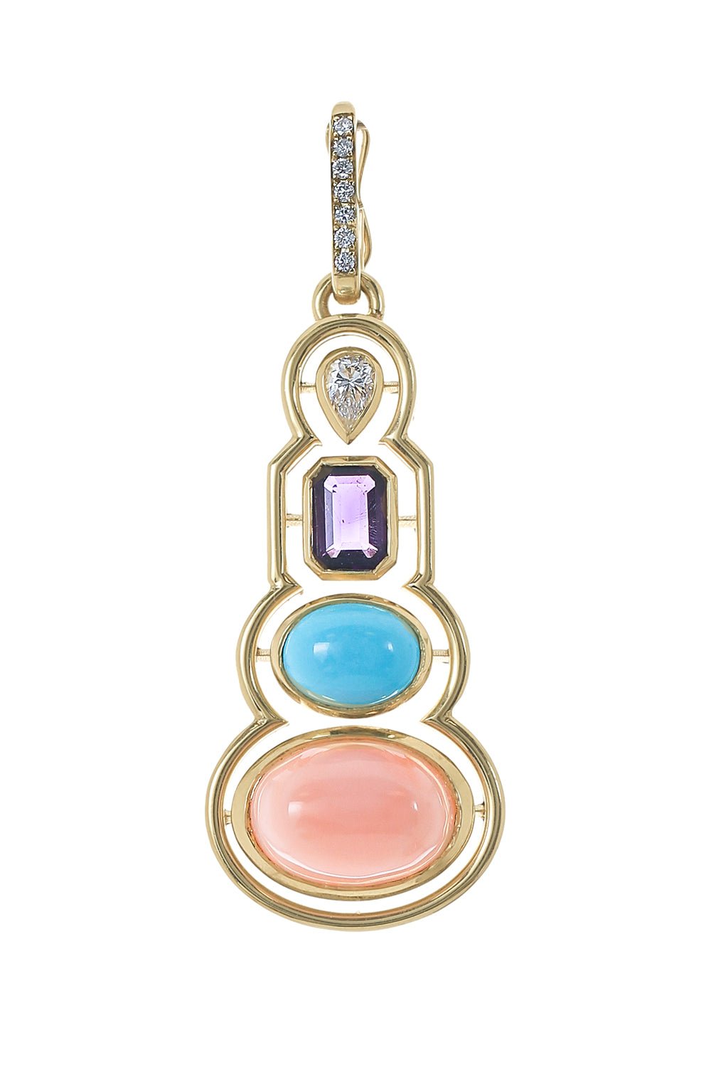 JENNA BLAKE-Morse Code Charm-YELLOW GOLD