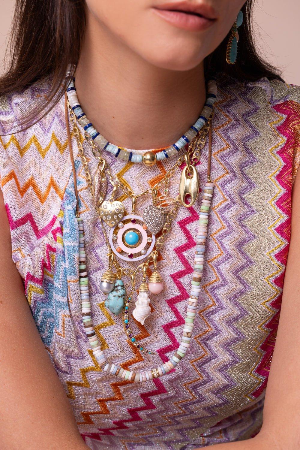 JENNA BLAKE-Palm Heart Pendant-YELLOW GOLD