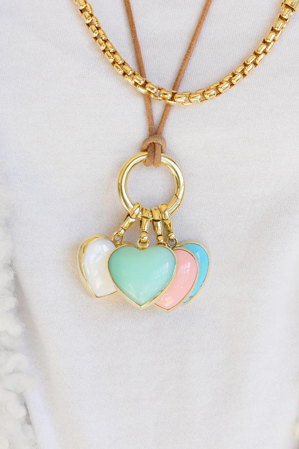 Coral Carved Heart Charm-YELLOW GOLD-S-JEWELRYFINE JEWELPENDANT-JENNA BLAKE