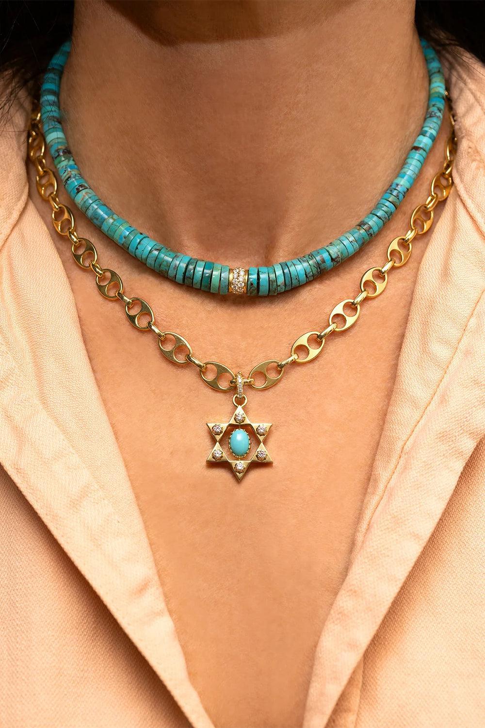 Star of David Charm-YELLOW GOLD-JEWELRYFINE JEWELPENDANT-JENNA BLAKE