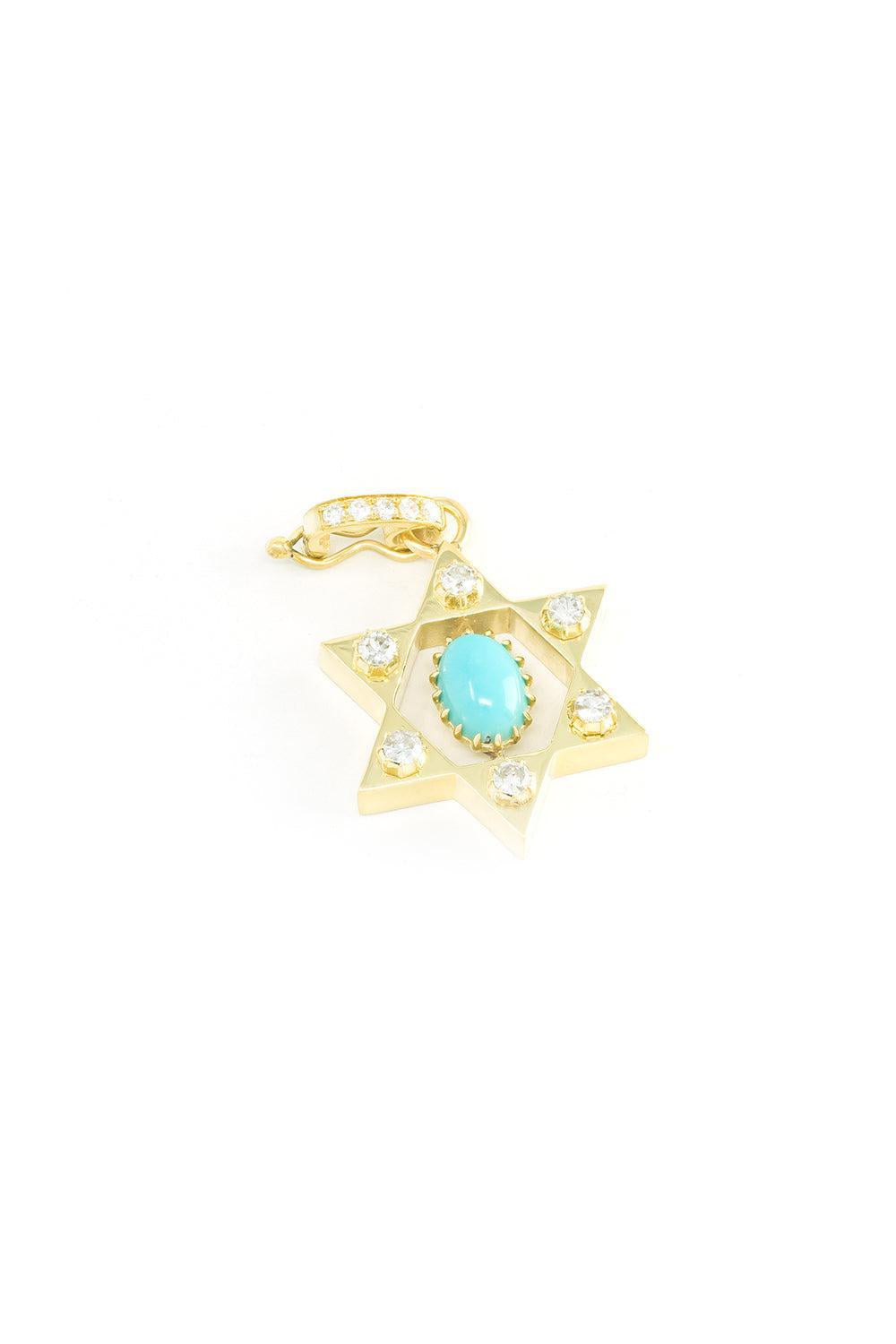Star of David Charm-YELLOW GOLD-JEWELRYFINE JEWELPENDANT-JENNA BLAKE