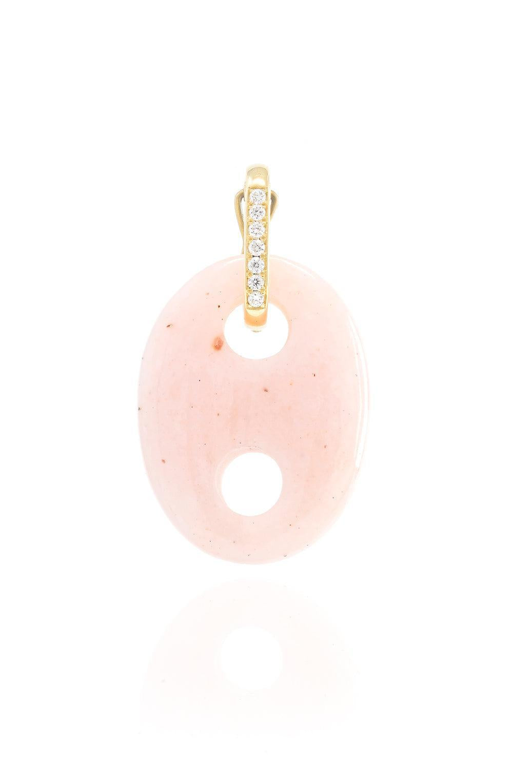 Strawberry Quartz Mariner Charm-YELLOW GOLD-JEWELRYFINE JEWELPENDANT-JENNA BLAKE