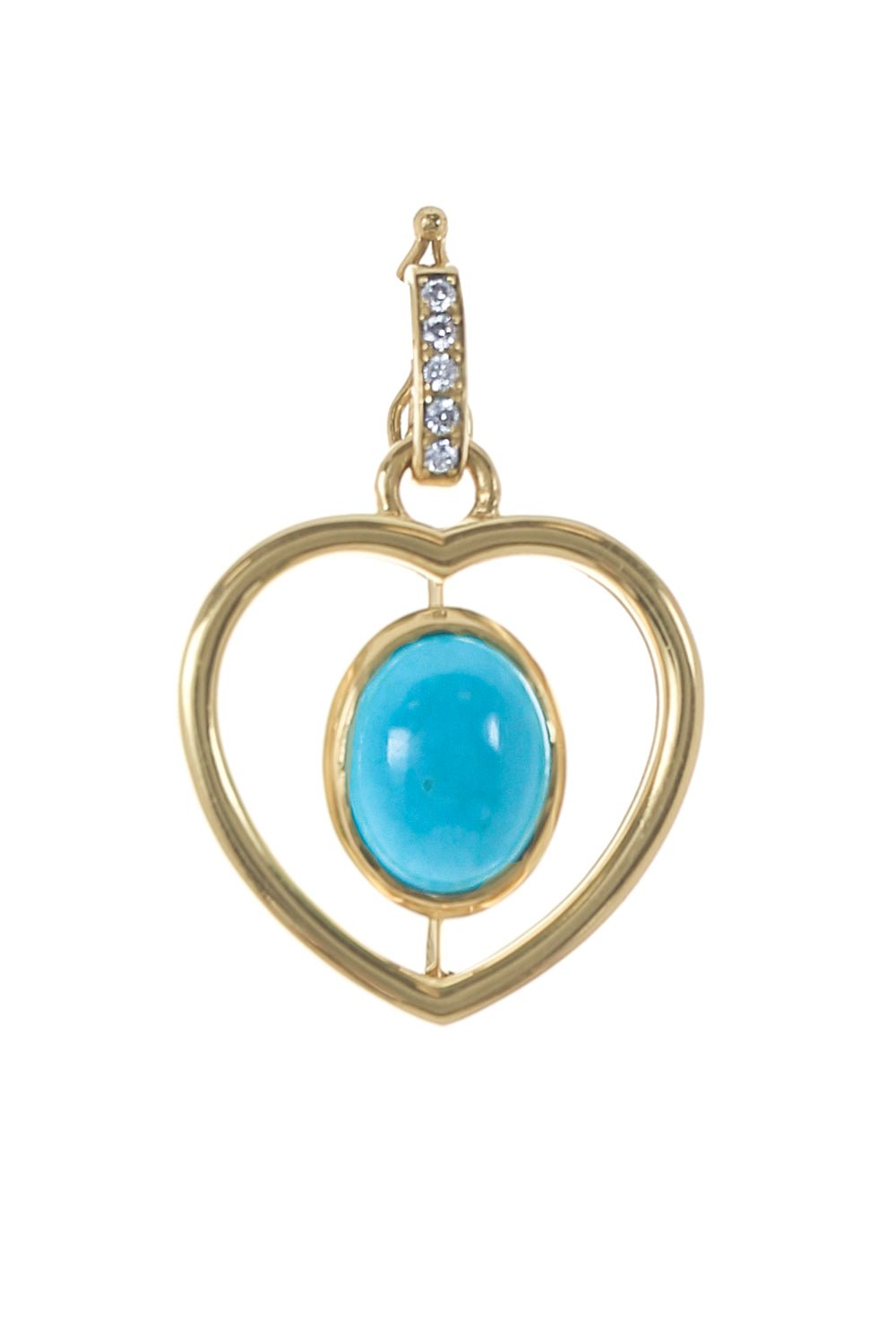 JENNA BLAKE-Shadow Heart Charm-YELLOW GOLD