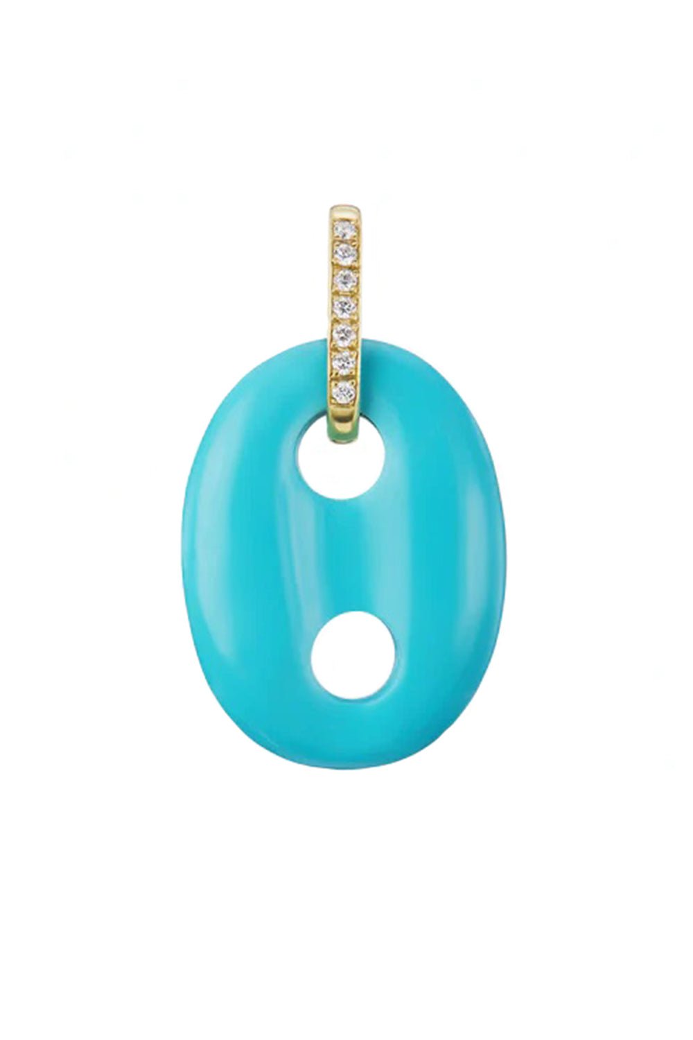 JENNA BLAKE-Stone Mariner Link Charm Pendant-YELLOW GOLD