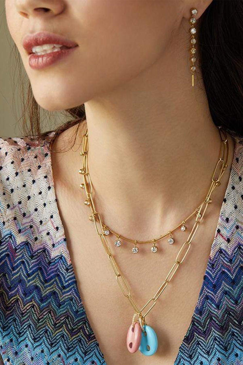 JENNA BLAKE-Turquoise and Diamond Mariner Charm-YELLOW GOLD
