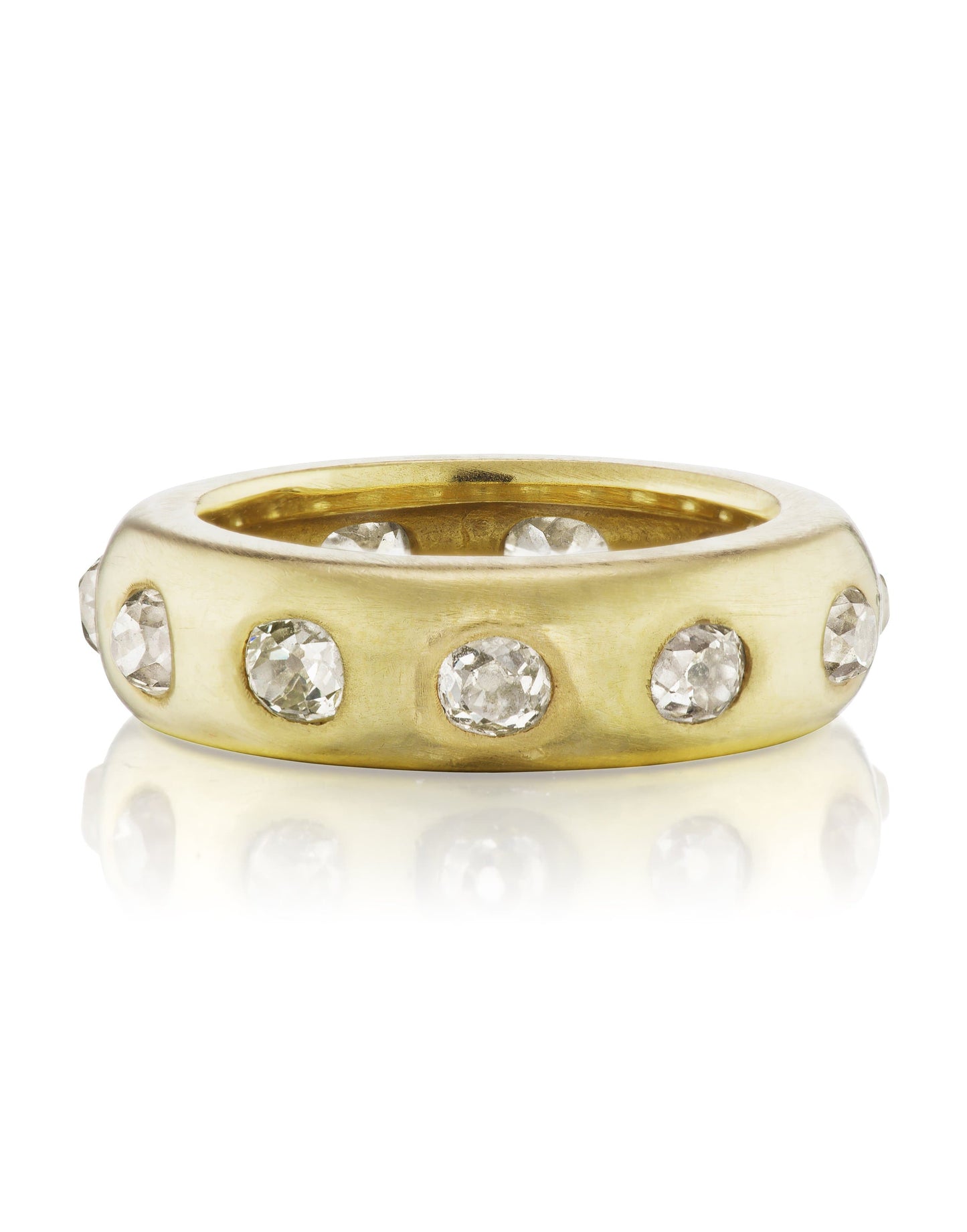 JENNA BLAKE-Old Mine Cut Diamond Band-YELLOW GOLD