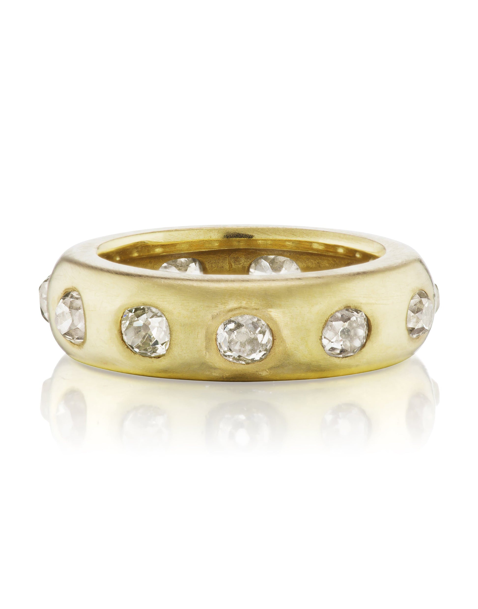 JENNA BLAKE-Old Mine Cut Diamond Band-YELLOW GOLD