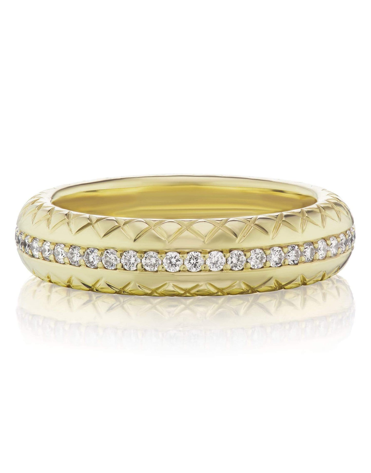 JENNA BLAKE-Diamond Snake Band-YELLOW GOLD