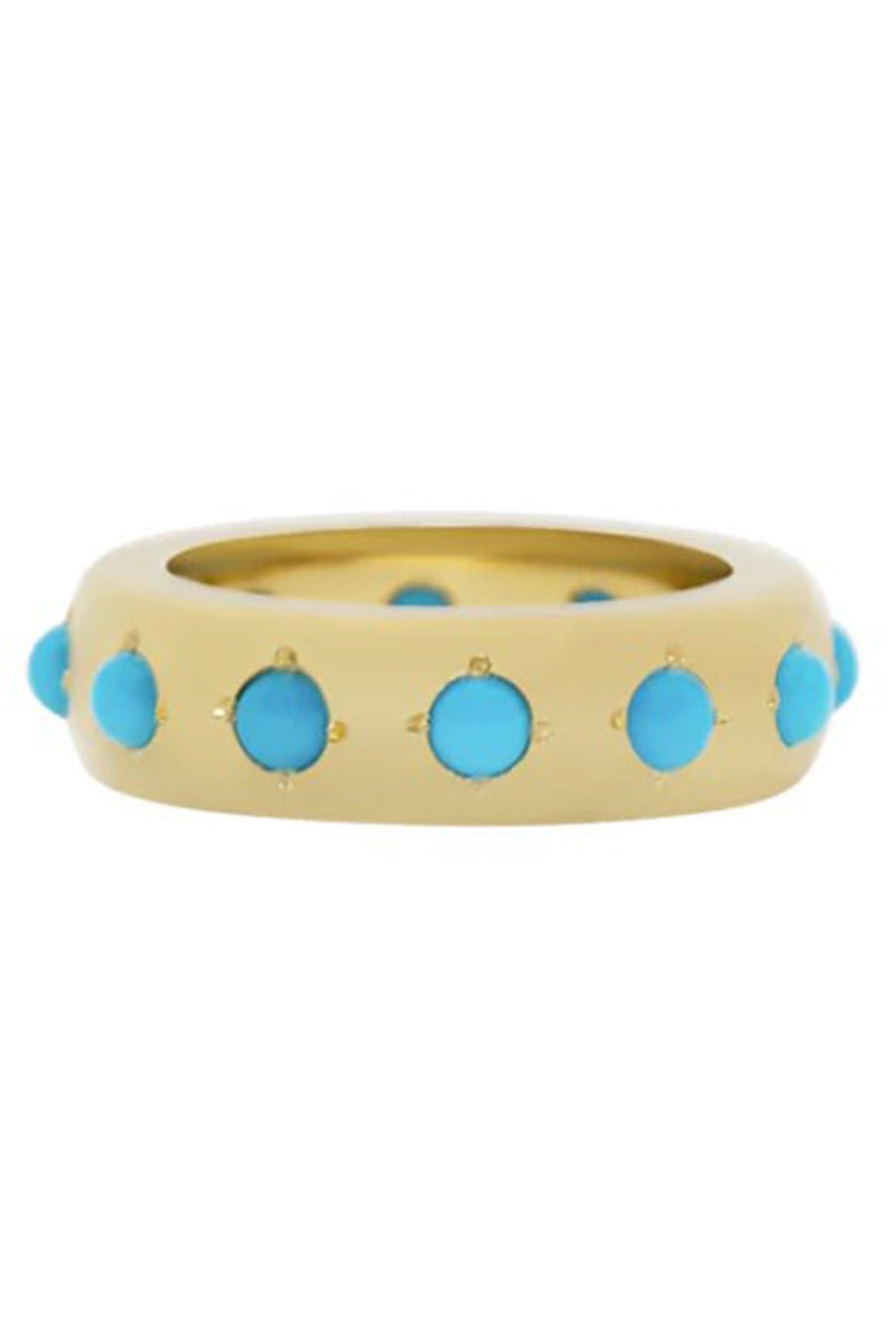 JENNA BLAKE-Turquoise Gyspy Ring-YELLOW GOLD