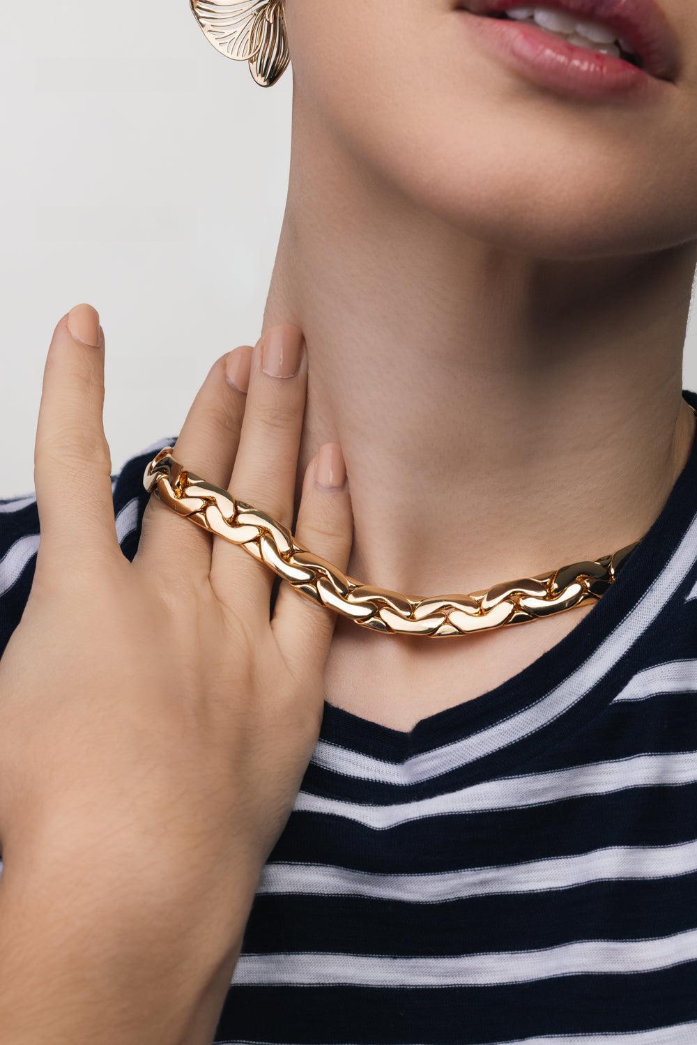 Tribeca Chain Necklace - Yellow Gold-YELLOW GOLD-JEWELRYBOUTIQUEBRACELET O-JENNIFER FISHER