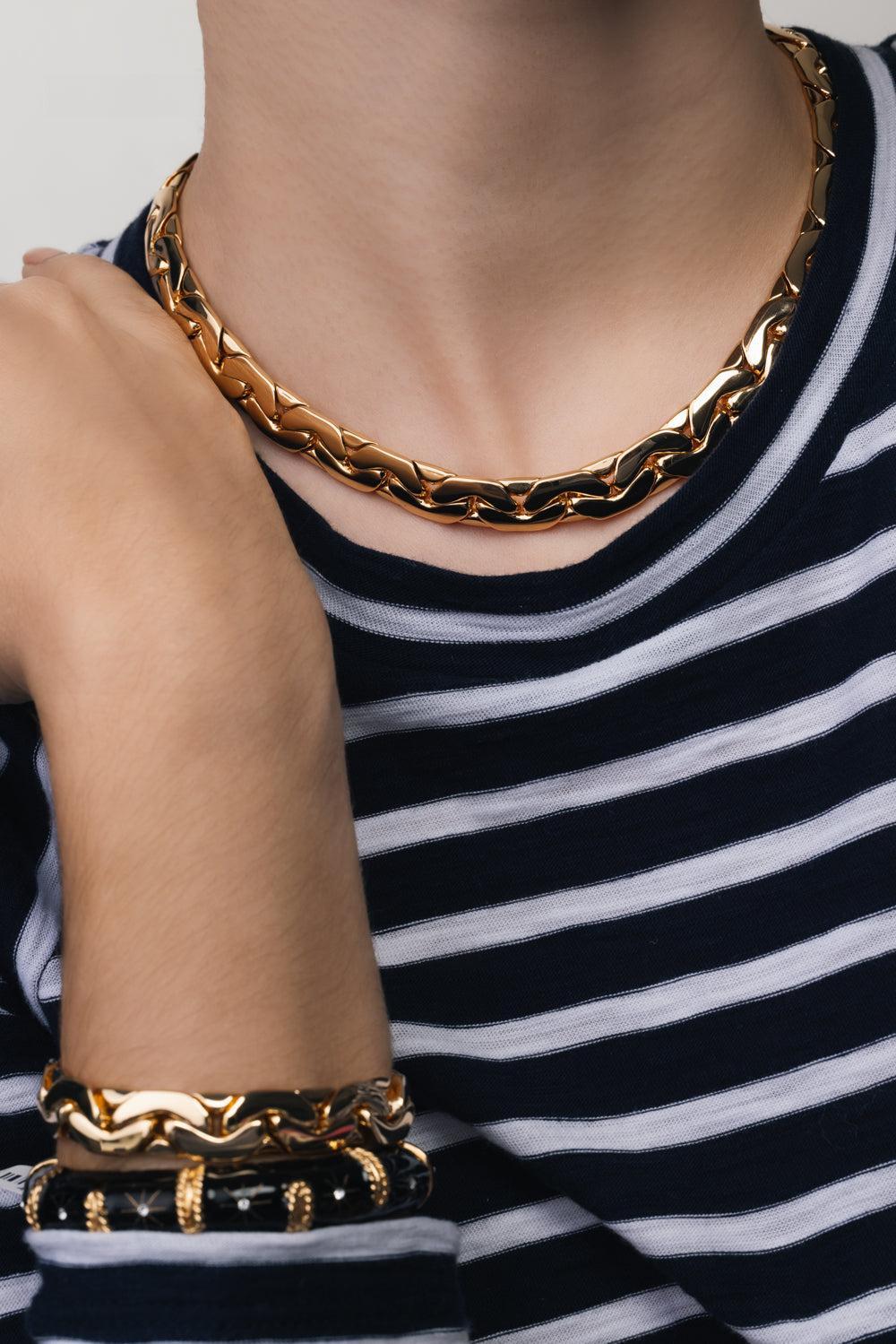 Tribeca Chain Necklace - Yellow Gold-YELLOW GOLD-JEWELRYBOUTIQUEBRACELET O-JENNIFER FISHER