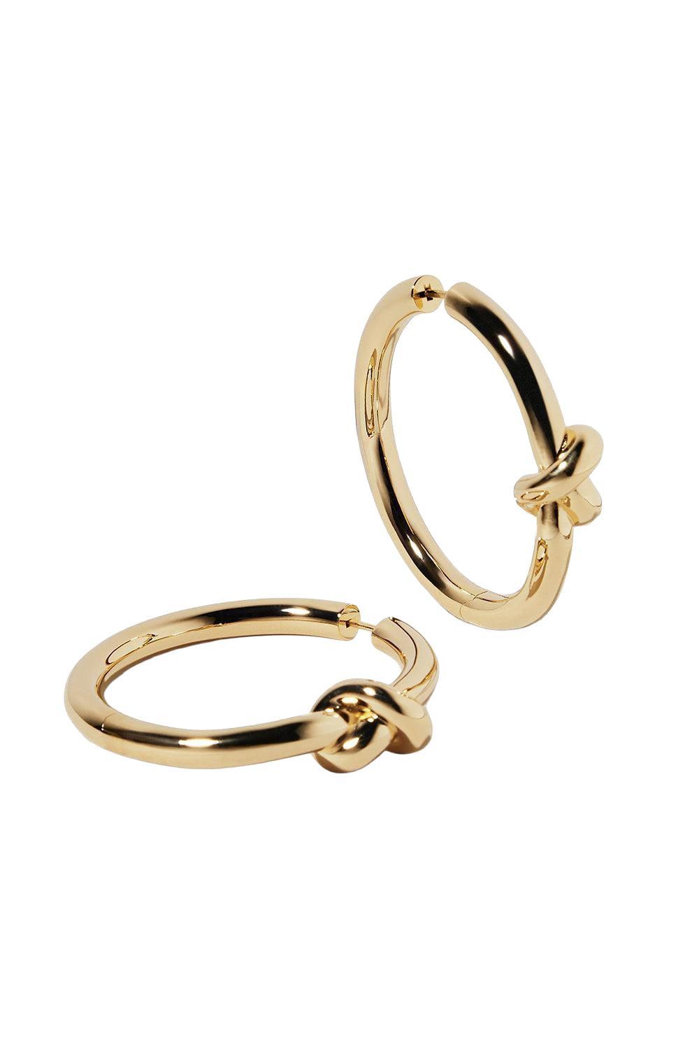 Mini Knot Hoop Earrings - 1in-YELLOW GOLD-JEWELRYBOUTIQUEEARRING-JENNIFER FISHER