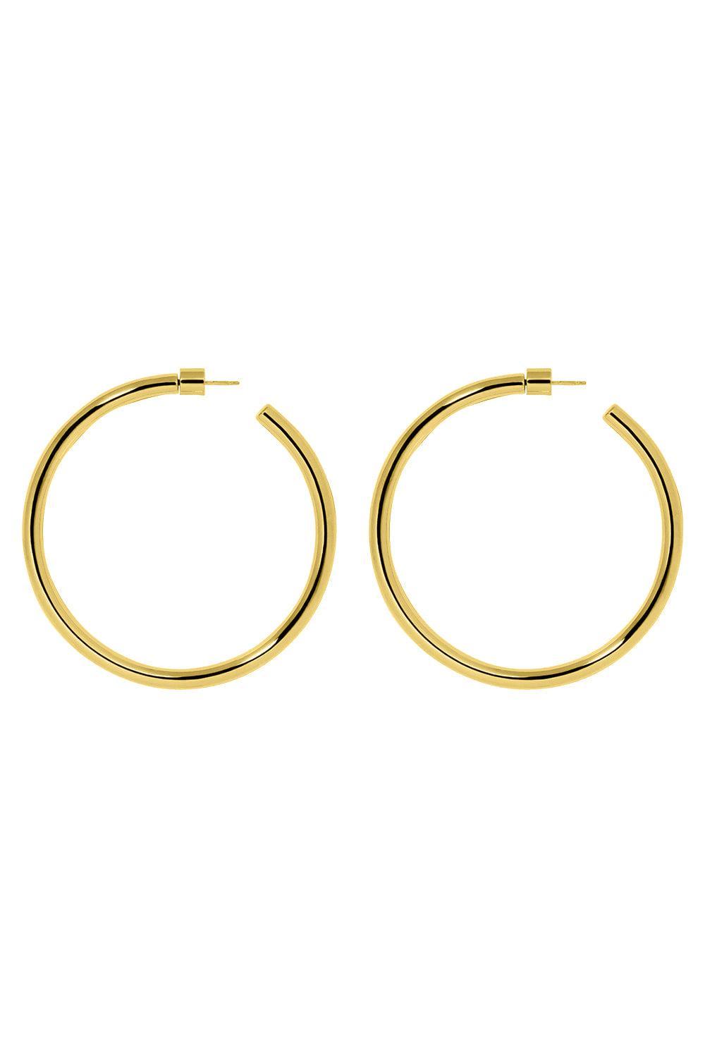Lilly Hoop Earrings - Yellow Gold - 2in-YELLOW GOLD-JEWELRYBOUTIQUEEARRING-JENNIFER FISHER