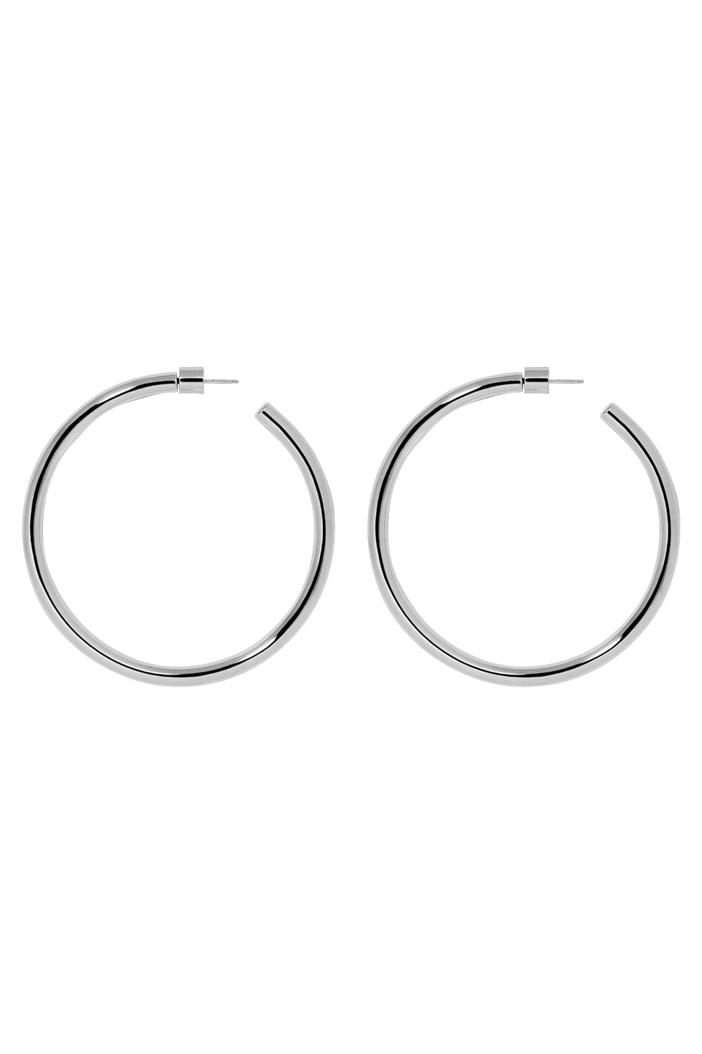 JENNIFER FISHER-Lilly Hoop Earrings - 2in-SILVER