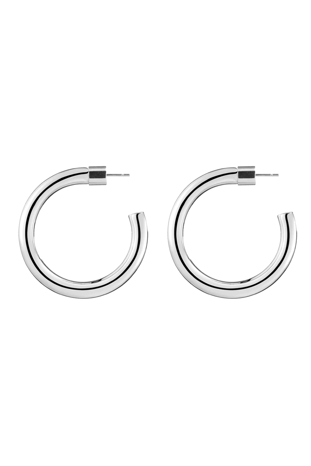JENNIFER FISHER-Michelle Mini Hoop Earrings - 1"-SILVER