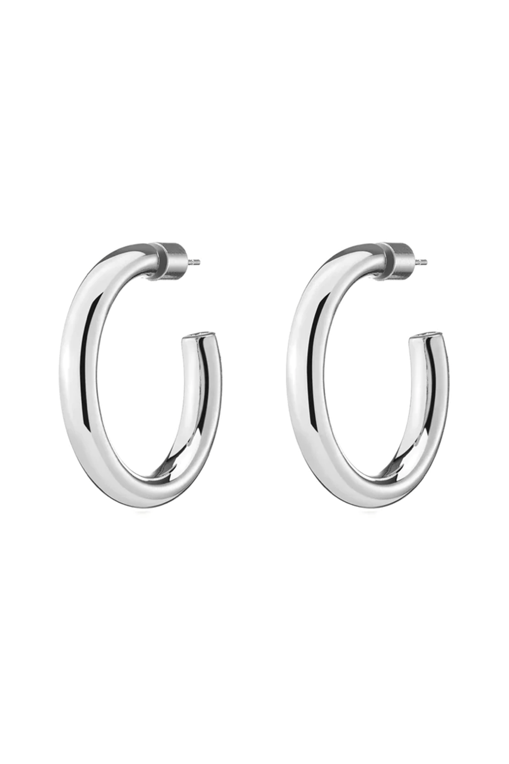 JENNIFER FISHER-Michelle Mini Hoop Earrings - 1"-SILVER