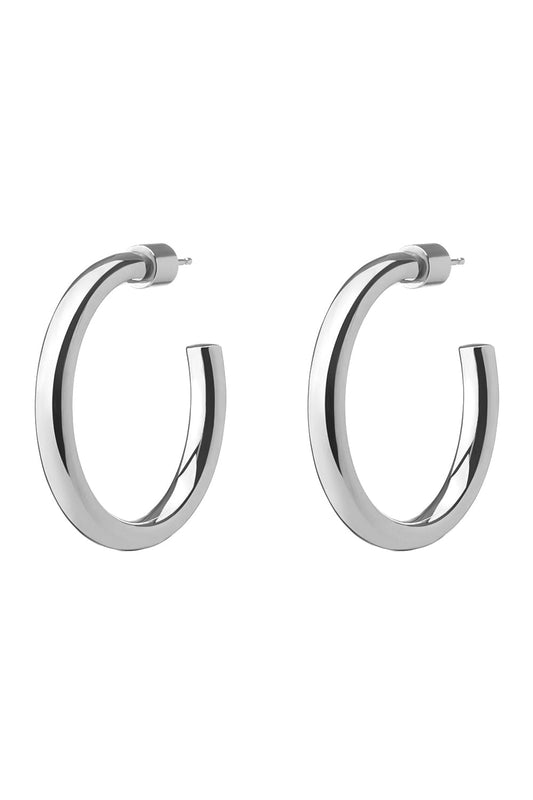 JENNIFER FISHER-Mini Lilly Hoop Earrings - 1in-SILVER