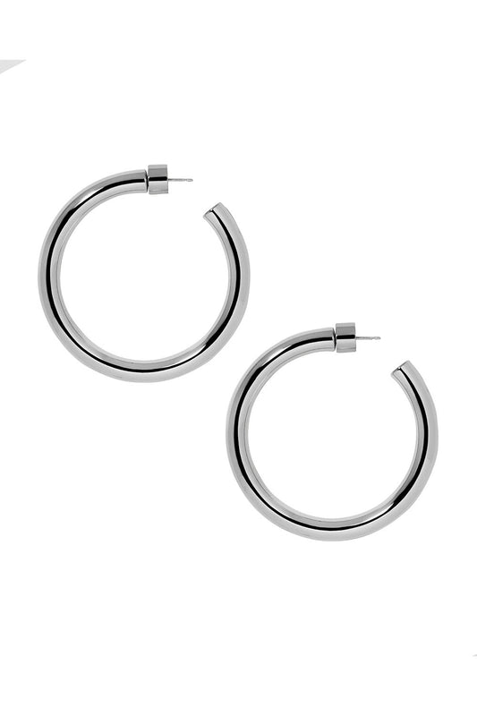JENNIFER FISHER-Natasha Baby Hoop Earrings - 1.5-SILVER
