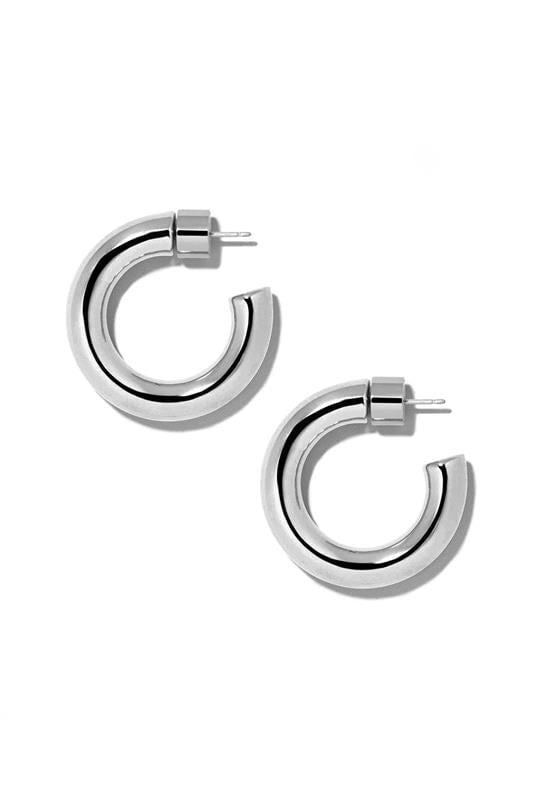 JENNIFER FISHER-Natasha Mini Hoop Earrings - 1in-SILVER