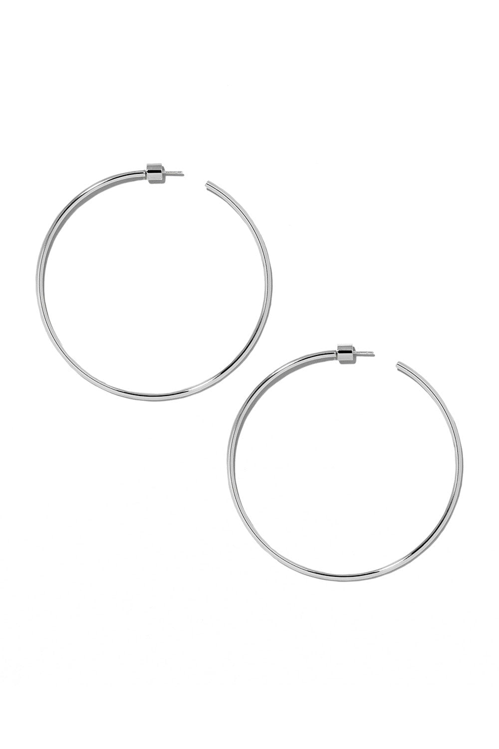JENNIFER FISHER-Thread Hoop Earrings - 2.5in-SILVER