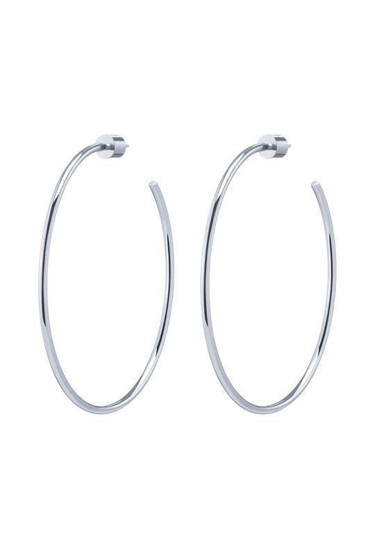 JENNIFER FISHER-Thread Hoop Earrings - 2in-SILVER