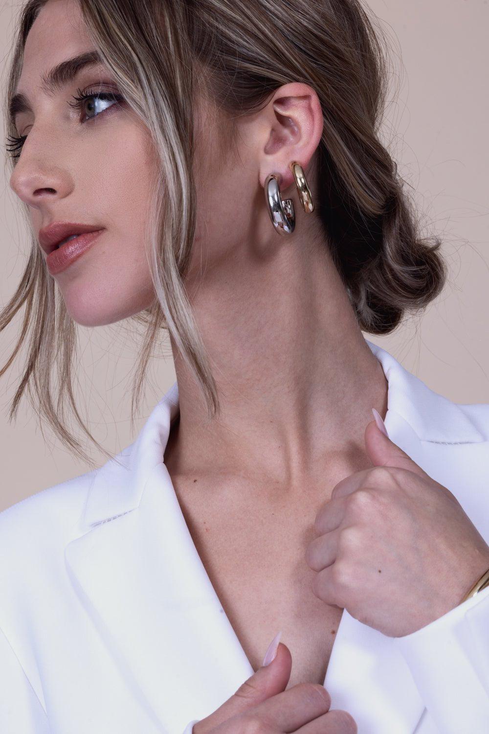 JENNIFER FISHER-Walk Huggie Earrings - 1in-