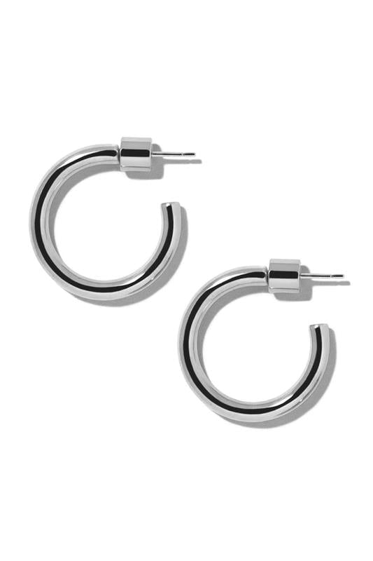JENNIFER FISHER-Walk Huggie Earrings - 1in-SILVER