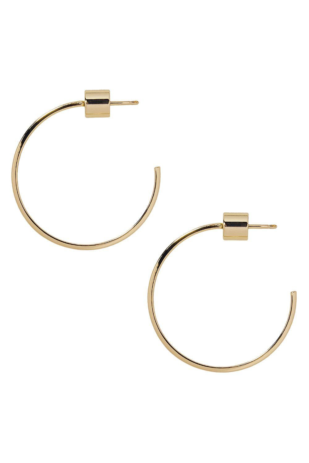 Flat Thread Mini Hoop Earrings - 1in-YELLOW-JEWELRYBOUTIQUEEARRING-JENNIFER FISHER