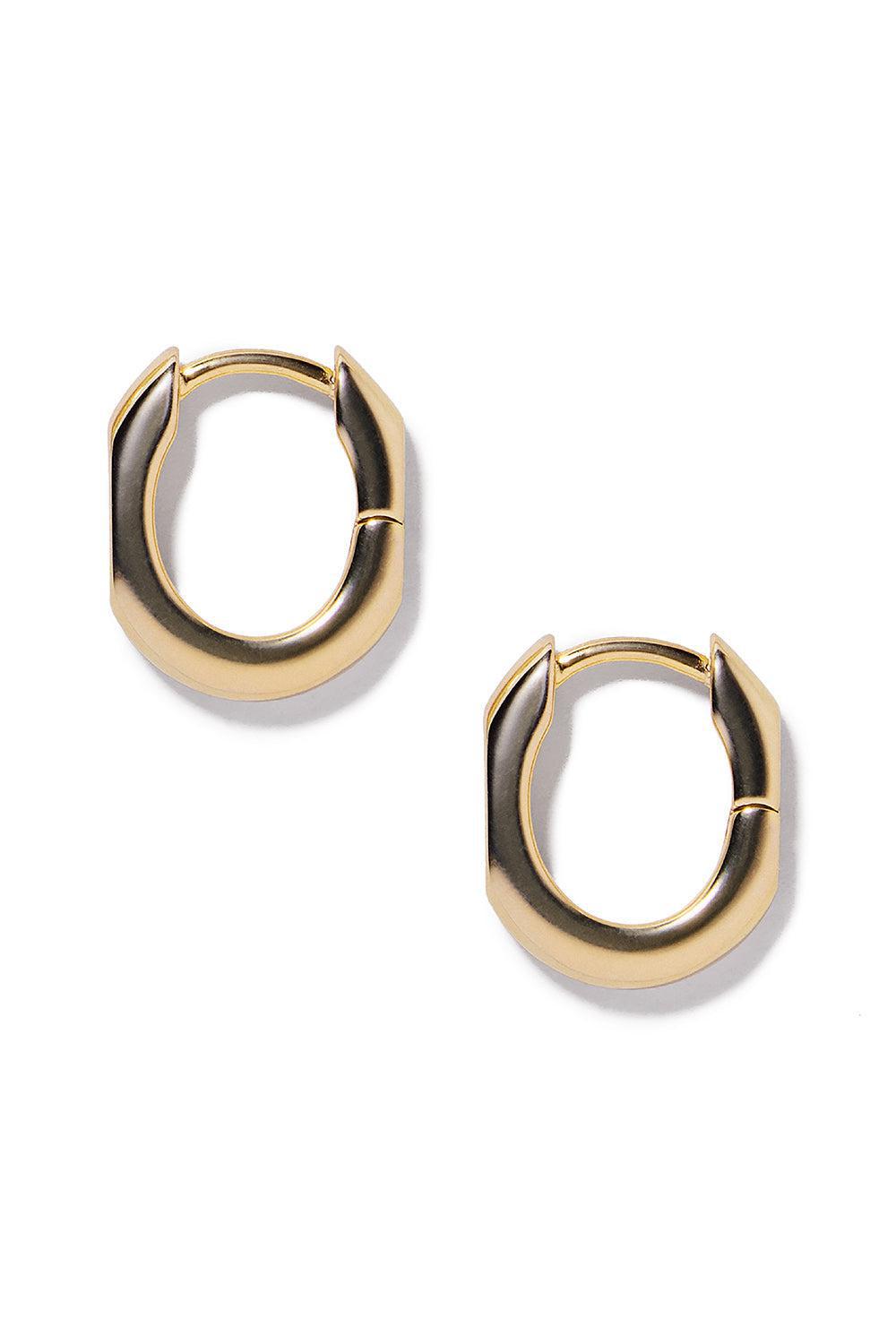 JENNIFER FISHER-City Link Huggie Earrings-YELLOW GOLD