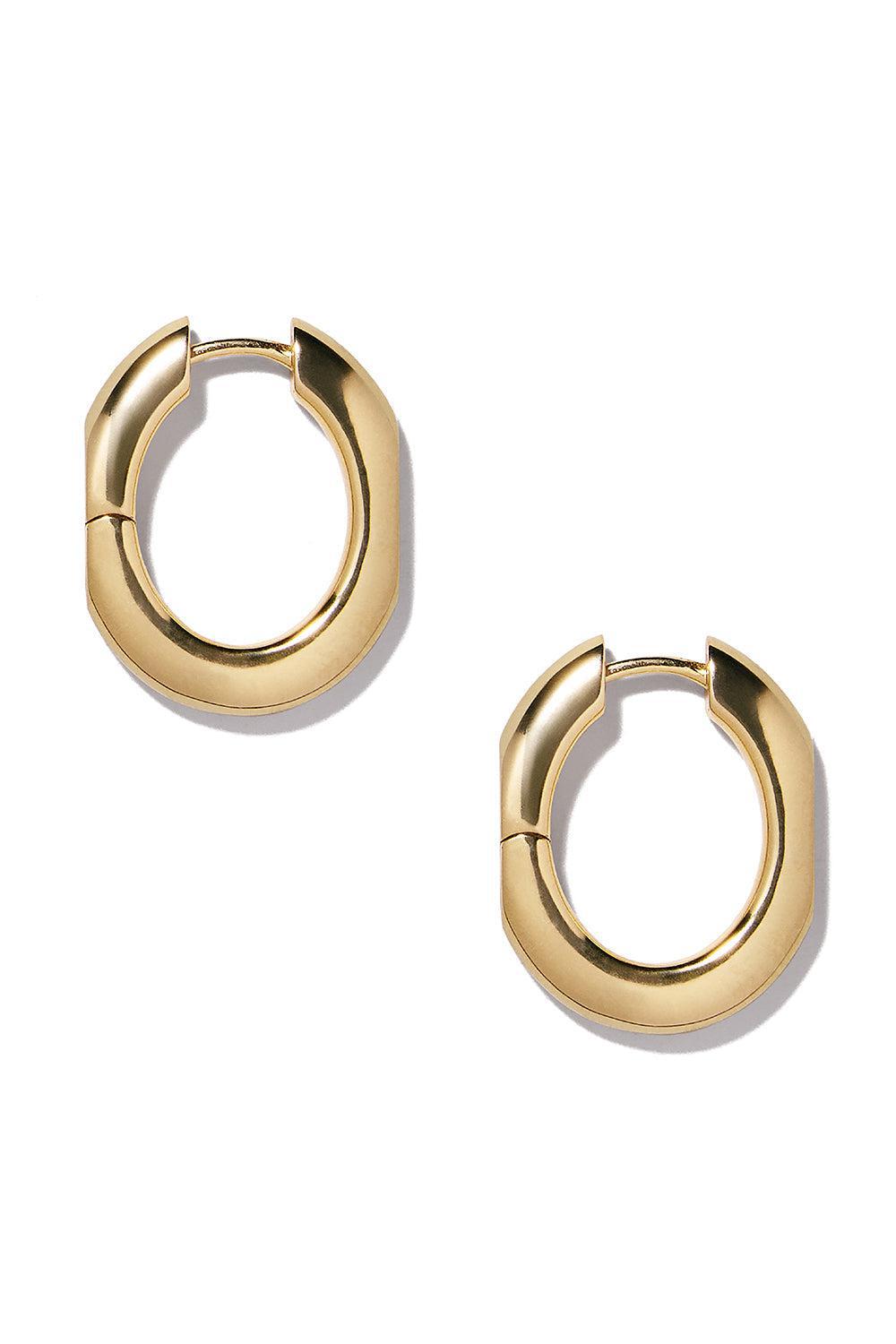 JENNIFER FISHER-City Link Mini Hoop Earrings - 1in-YELLOW GOLD