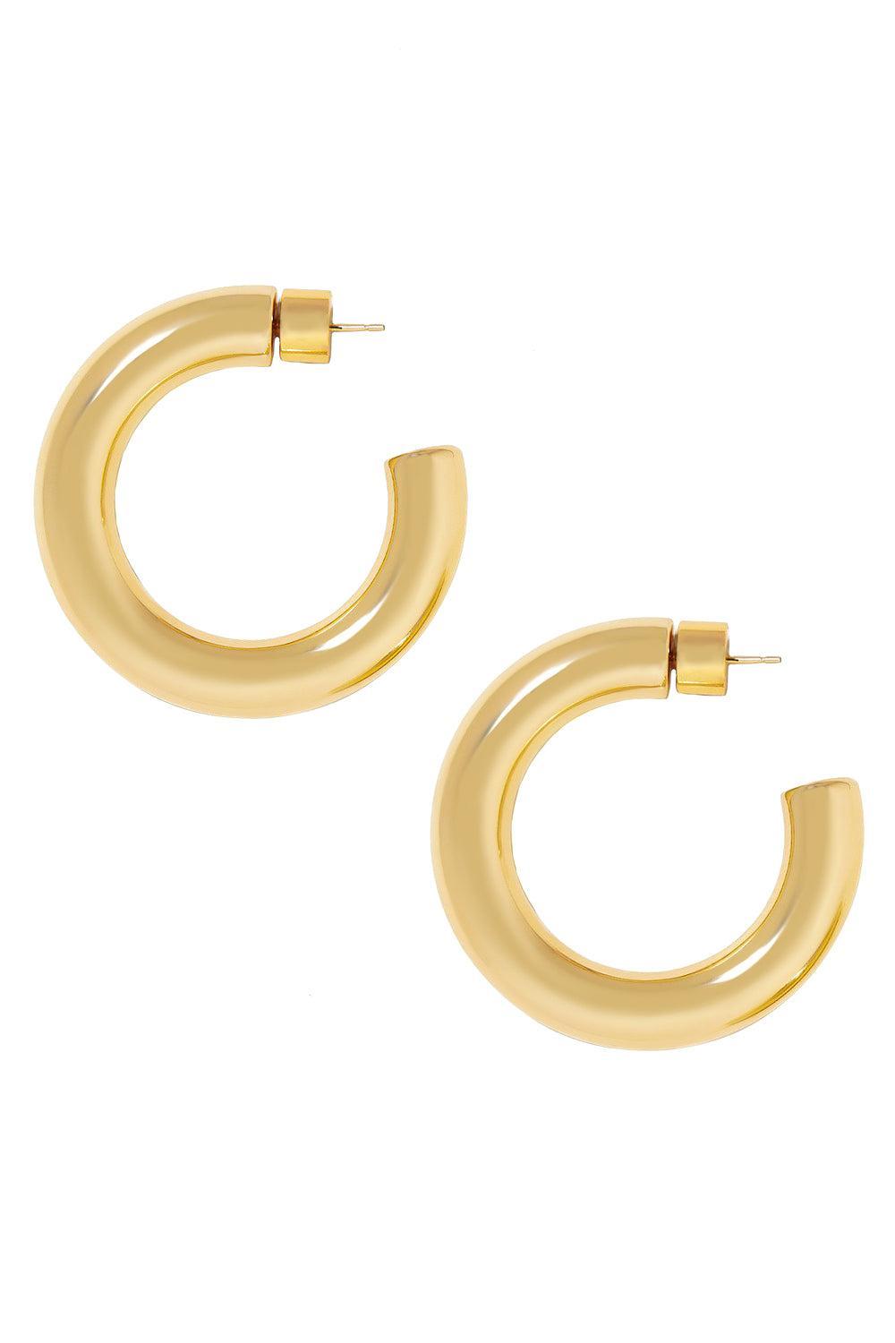 Jamma Mini Hoop Earrings - Yellow Gold - 1in-YELLOW GOLD-JEWELRYBOUTIQUEEARRING-JENNIFER FISHER