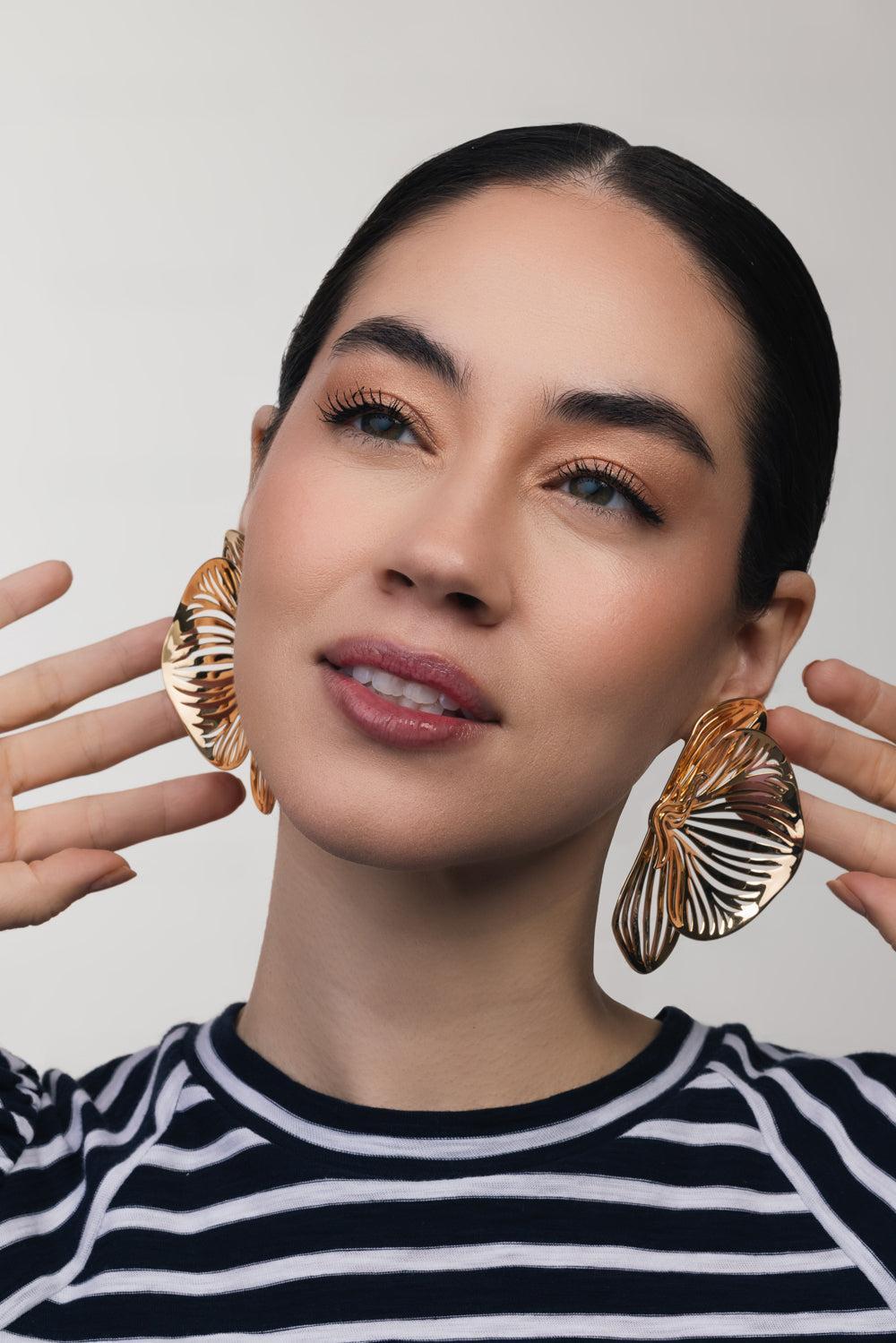 Large Orchid Earrings - Yellow Gold-YELLOW GOLD-JEWELRYBOUTIQUEEARRING-JENNIFER FISHER