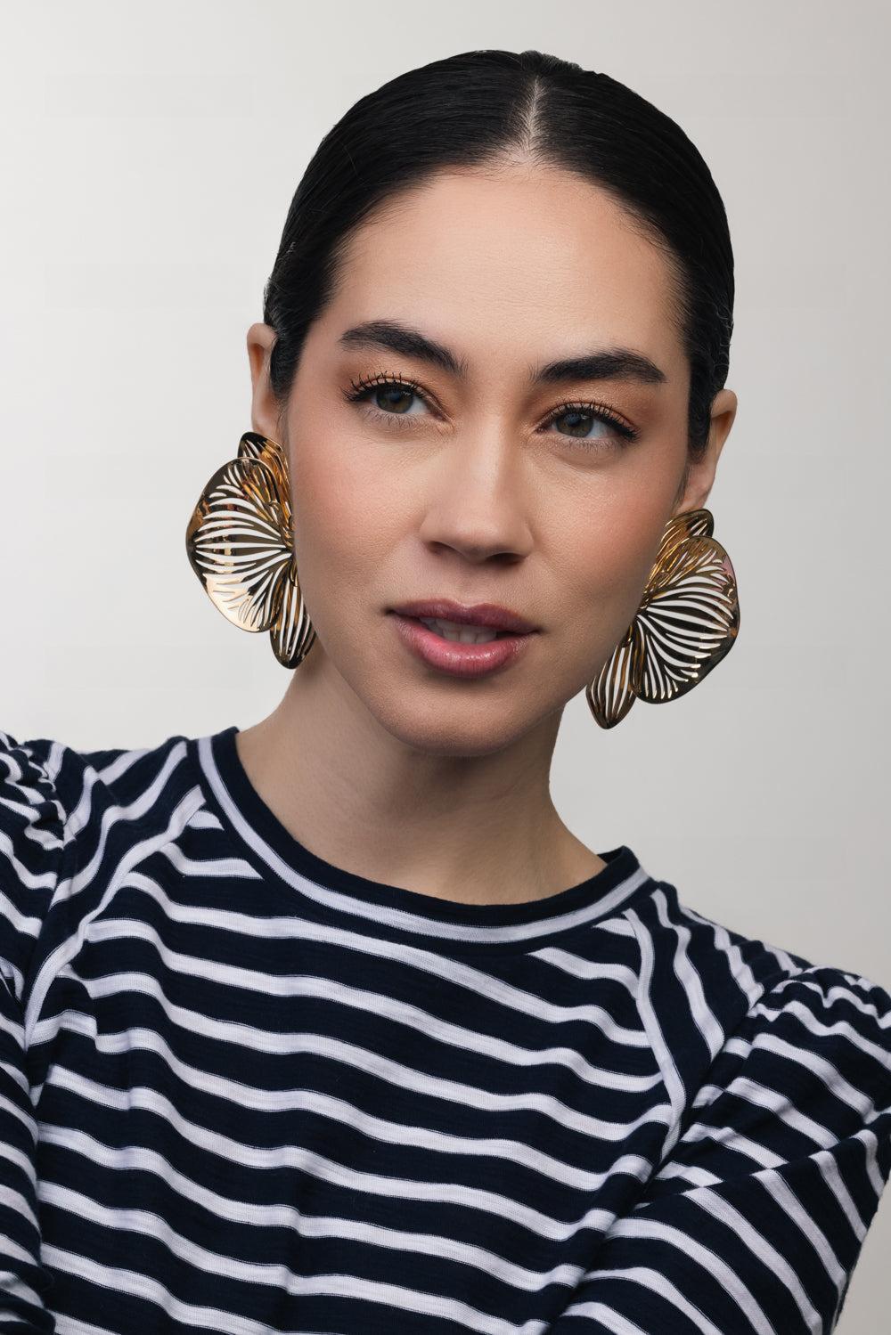 Large Orchid Earrings - Yellow Gold-YELLOW GOLD-JEWELRYBOUTIQUEEARRING-JENNIFER FISHER