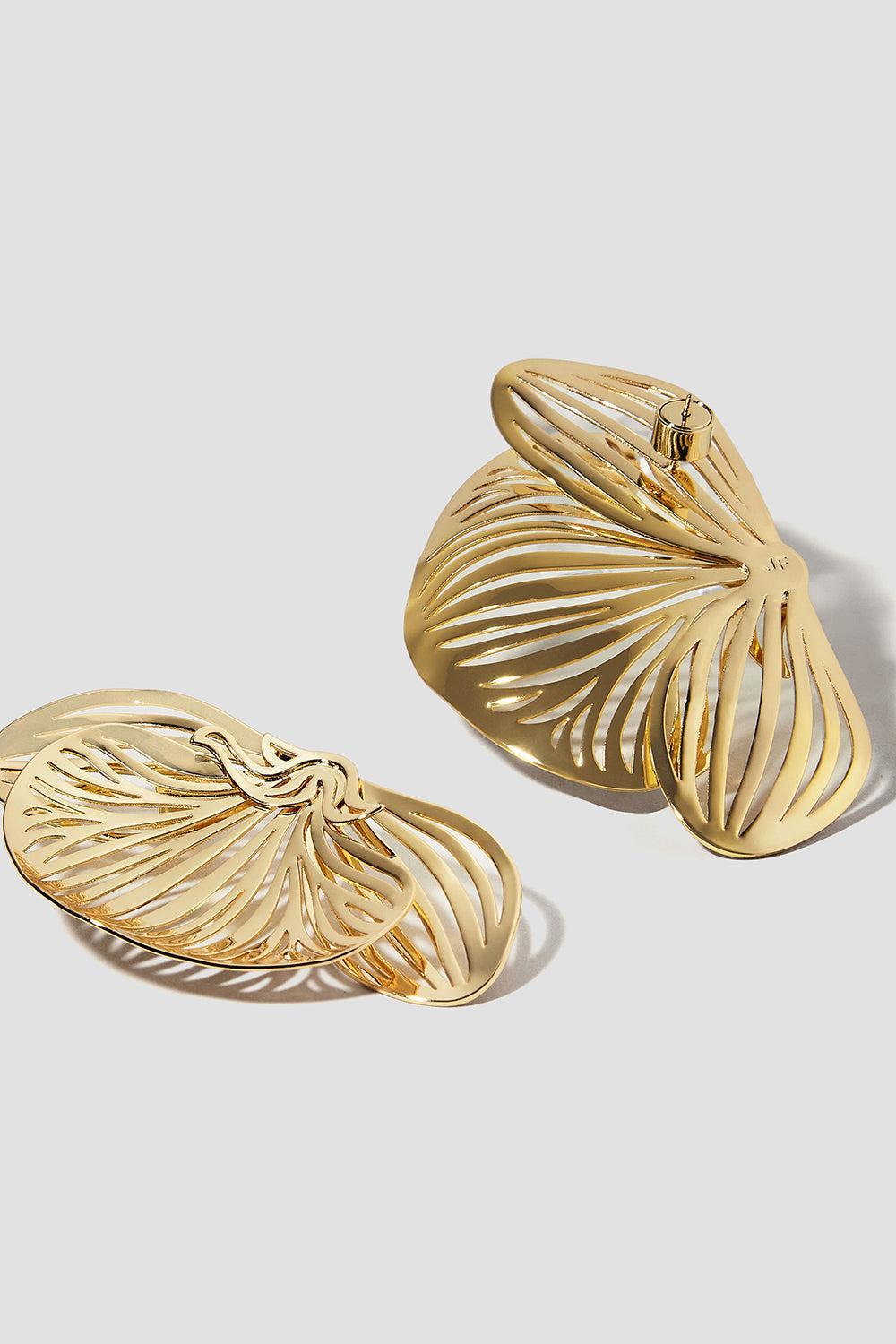 Large Orchid Earrings - Yellow Gold-YELLOW GOLD-JEWELRYBOUTIQUEEARRING-JENNIFER FISHER