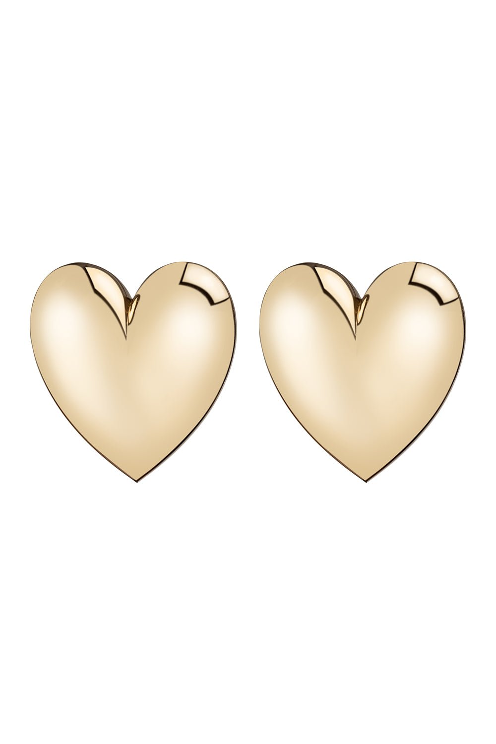 JENNIFER FISHER-Puffy Heart Earrings-YELLOW GOLD