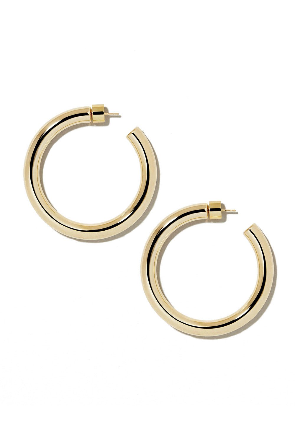 JENNIFER FISHER-Samira Baby Hoop Earrings - 1.5in-YELLOW GOLD
