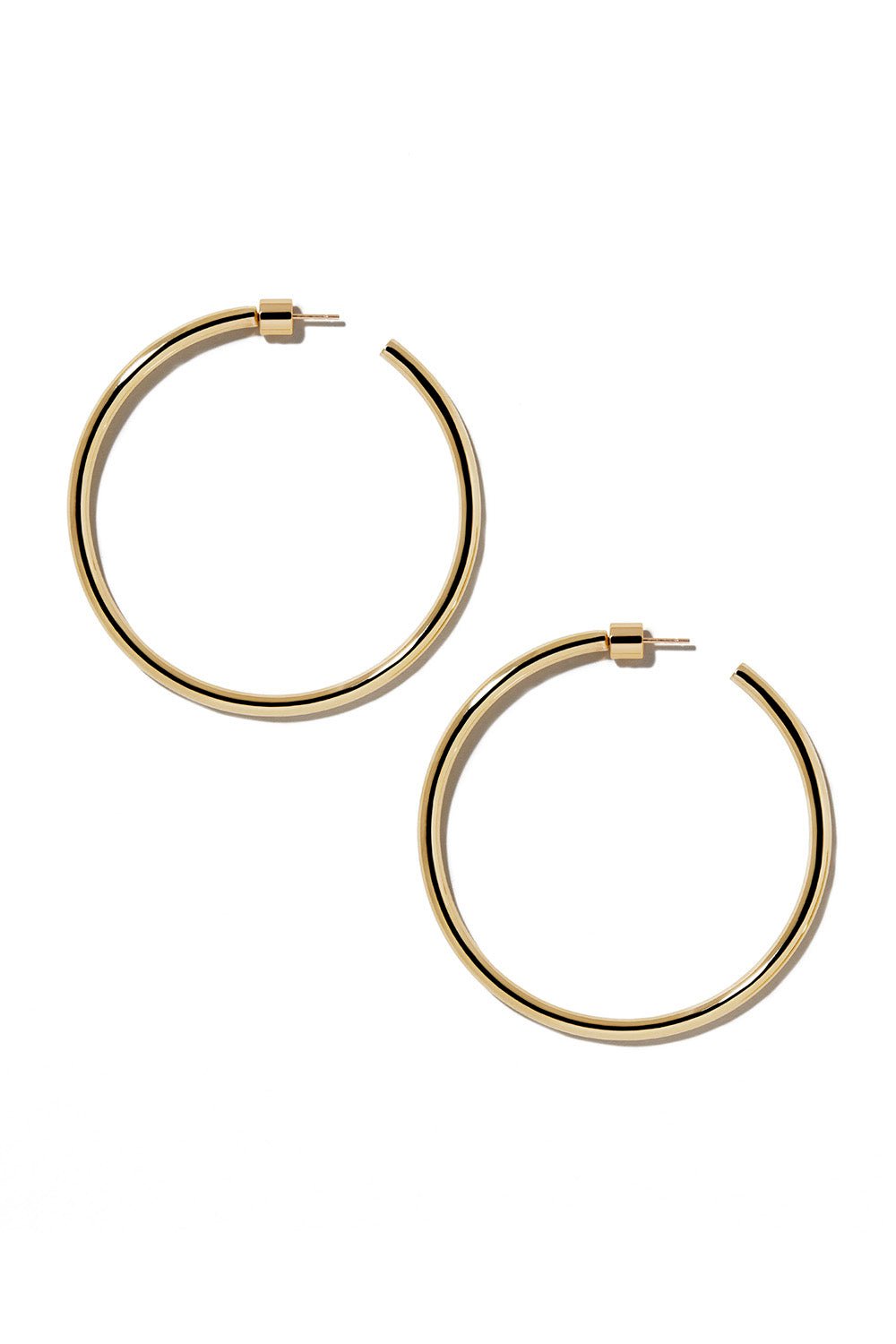 JENNIFER FISHER-Walk Hoop Earrings - 2in-YELLOW GOLD