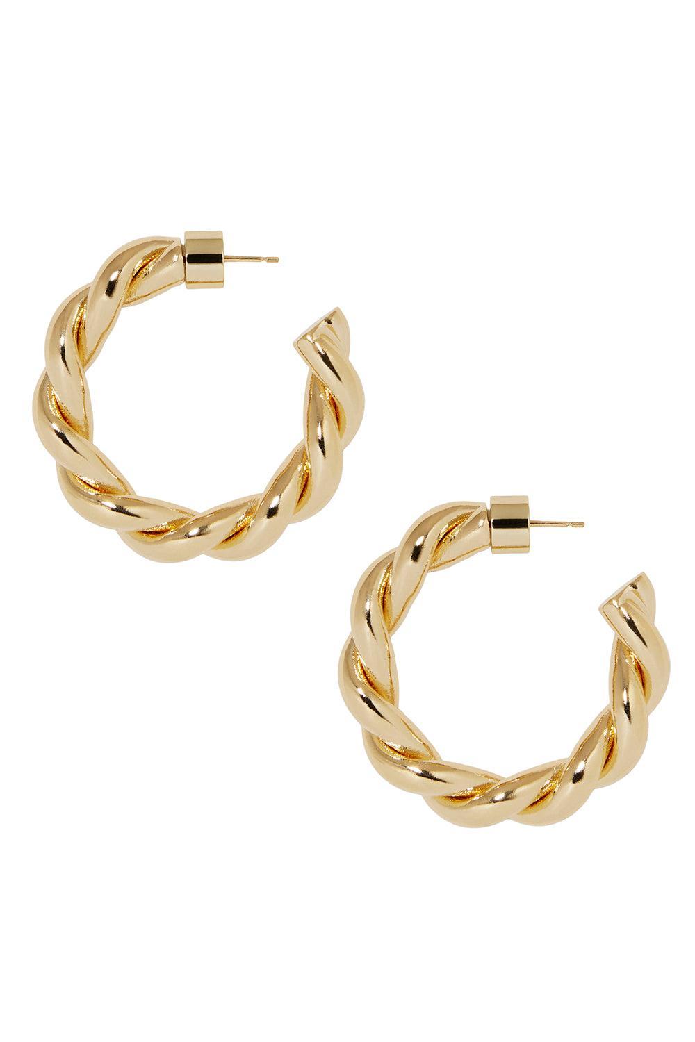 Twisted Lilly Mini Hoop Earrings - 1in-YELLOW-JEWELRYBOUTIQUEEARRING-JENNIFER FISHER