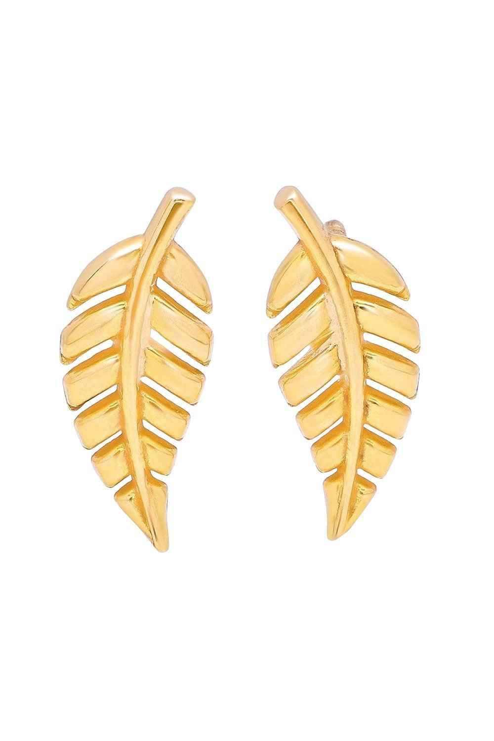 Mini Leaf Studs-YELLOW GOLD-JEWELRYFINE JEWELEARRING-JENNIFER MEYER