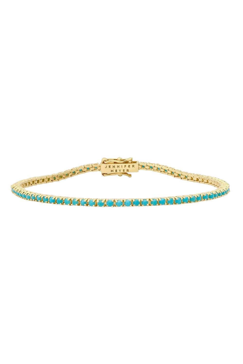 Small Turquoise Tennis Bracelet-YELLOW GOLD-JEWELRYFINE JEWELBRACELET O-JENNIFER MEYER