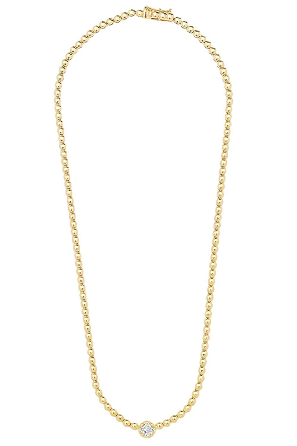 Mini Diamond Bezel Tennis Necklace-YELLOW GOLD-JEWELRYFINE JEWELNECKLACE O-JENNIFER MEYER