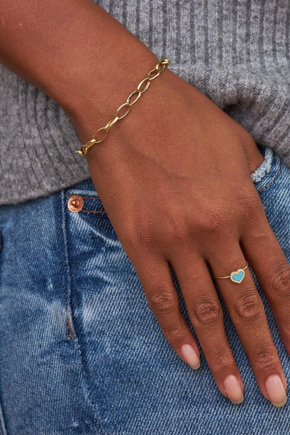 JENNIFER MEYER-Medium Edith Bracelet-YELLOW GOLD