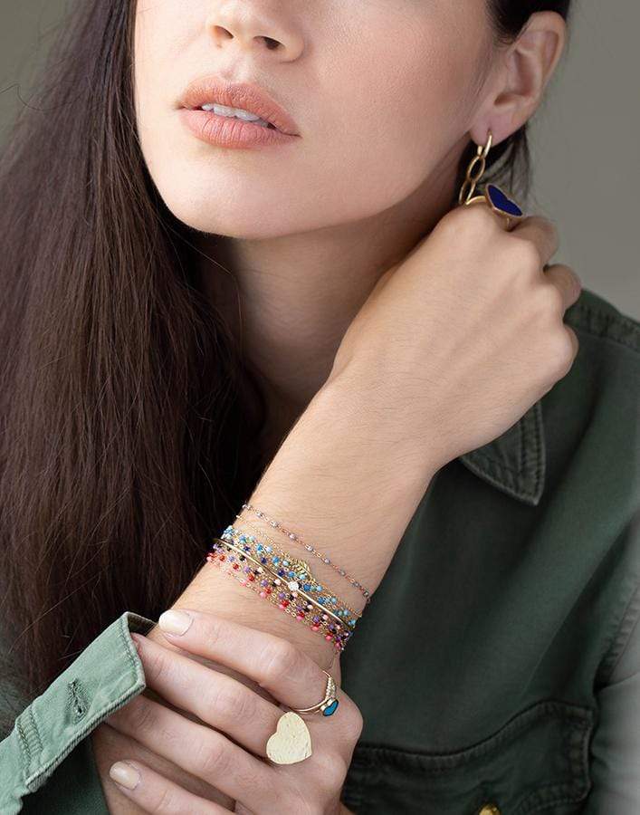 JENNIFER MEYER-Mini Leaf Bracelet-YELLOW GOLD