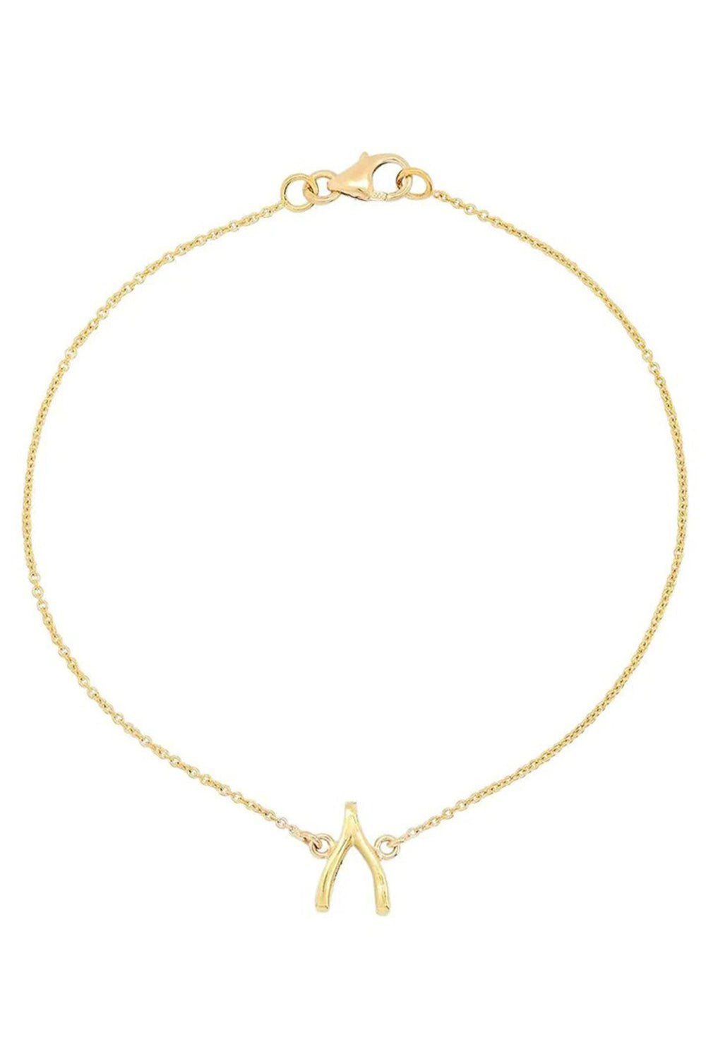 JENNIFER MEYER-Mini Wishbone Bracelet-YELLOW GOLD