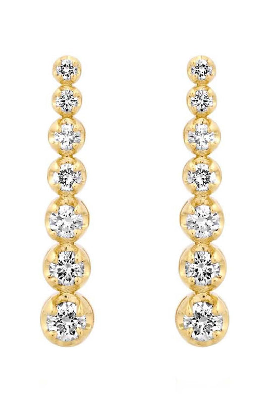 Diamond Mini Graduated Tennis Stud Earrings-YELLOW GOLD-JEWELRYFINE JEWELEARRING-JENNIFER MEYER