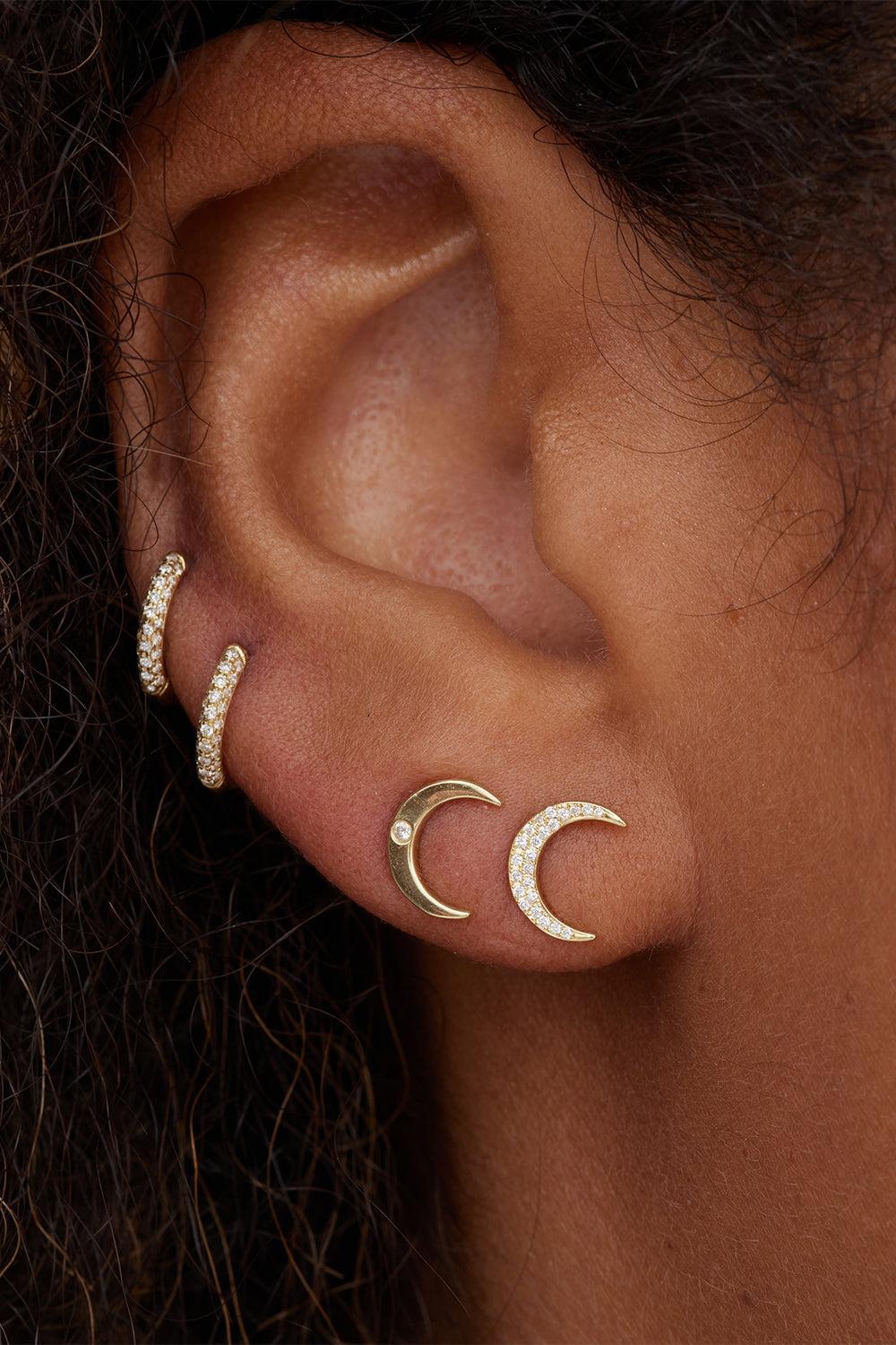 Diamond Pave Mini Carson Stud Earrings-YELLOW GOLD-JEWELRYFINE JEWELEARRING-JENNIFER MEYER